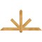 Ekena Millwork Kennewick Rough Sawn Timber Gable Bracket, Western Red Cedar, 60"W x 30"H x 4"D x 4"F, 12/12 Pitch GBW060X30X0404KEN00RWR - alternate 1